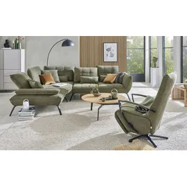 Vito Eckcouch Flachgewebe 3-Sitzer Beige