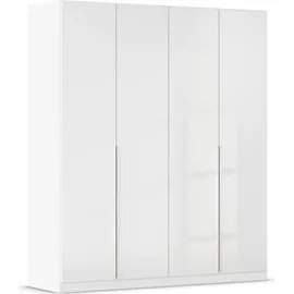 otto home Drehtürenschrank OTTO HOME "Kleiderschrank Schrank Garderobe AGORDO TOPSELLER Schlafzimmer", weiß (alpinweiß, hochglanz weiß), B:181cm H:210cm T:54cm, Holzwerkstoff, Schränke, Drehtürenschrank, durchdachte Innenausstattung, in 7 Breiten und 2 Höhen MADE