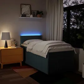 vidaXL Boxspringbett 100 x 200 cm Blau