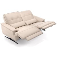 Sofanella 2-Sitzer Leder Perlo, Relaxsofa, Designsofa, Designer Couch, Italienisches Sofa, 2er Sofa beige