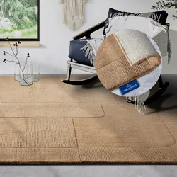 Villeroy & Boch Wollteppich »Charlotte«, rechteckig, 10 mm Höhe, Läufer, Handgewebt, Wolle, Natur, Läufer, Wohnzimmer, Geometrie Villeroy & Boch Beige B: 120 cm   1 St.