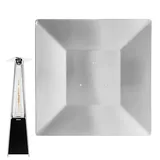 Reflektorschild Für Terrassenheizer, Pyramidenheizer, Quadratischer Ersatz Für Außenheizstrahler Mit 3 Löchern Für Glas, Rohr, Vermeidung Von Verschleiß