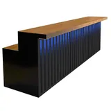 【HCTG 100】Kasse Großer Kassentisch Bartheke Bartisch Bar Empfangstheke Schwarz 100*60*100cm