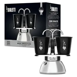 Bialetti Mini Express Induction 2 Tassen Schwarz