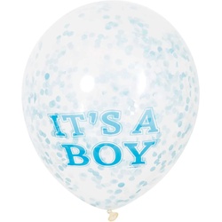 Konfetti Ballons Boy, 6 Stück.