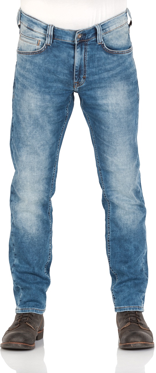 Mustang Herren Jeans Oregon Used Blau Tiefer Bund Reißverschluss W 31 L 34