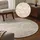 ELLE DECORATION Beans meliert, braun, natur, H:10mm Ø:160cm, Wolle, Teppiche, Handweb Teppich Wolle, Rund, Perlenstruktur, Wohnzimmer, Schlafzimmer