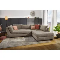 Jockenhöfer Ecksofa JOCKENHÖFER GRUPPE "Rascasse, L-Form, Rampenotik im modernen Design", beige (taupe), B:322cm T:125cm, Korpus: 100% Polyester;Kissen: 100% Polyester, Sofas, Ecksofa, alle Kissen inklusive, rechts oder links montierbar, XXL-Breite: 322cm