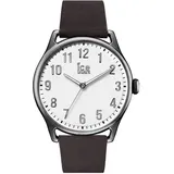 ICE-Watch Quarzuhr Ice time Dark brown White Large Uhr Leder Braun