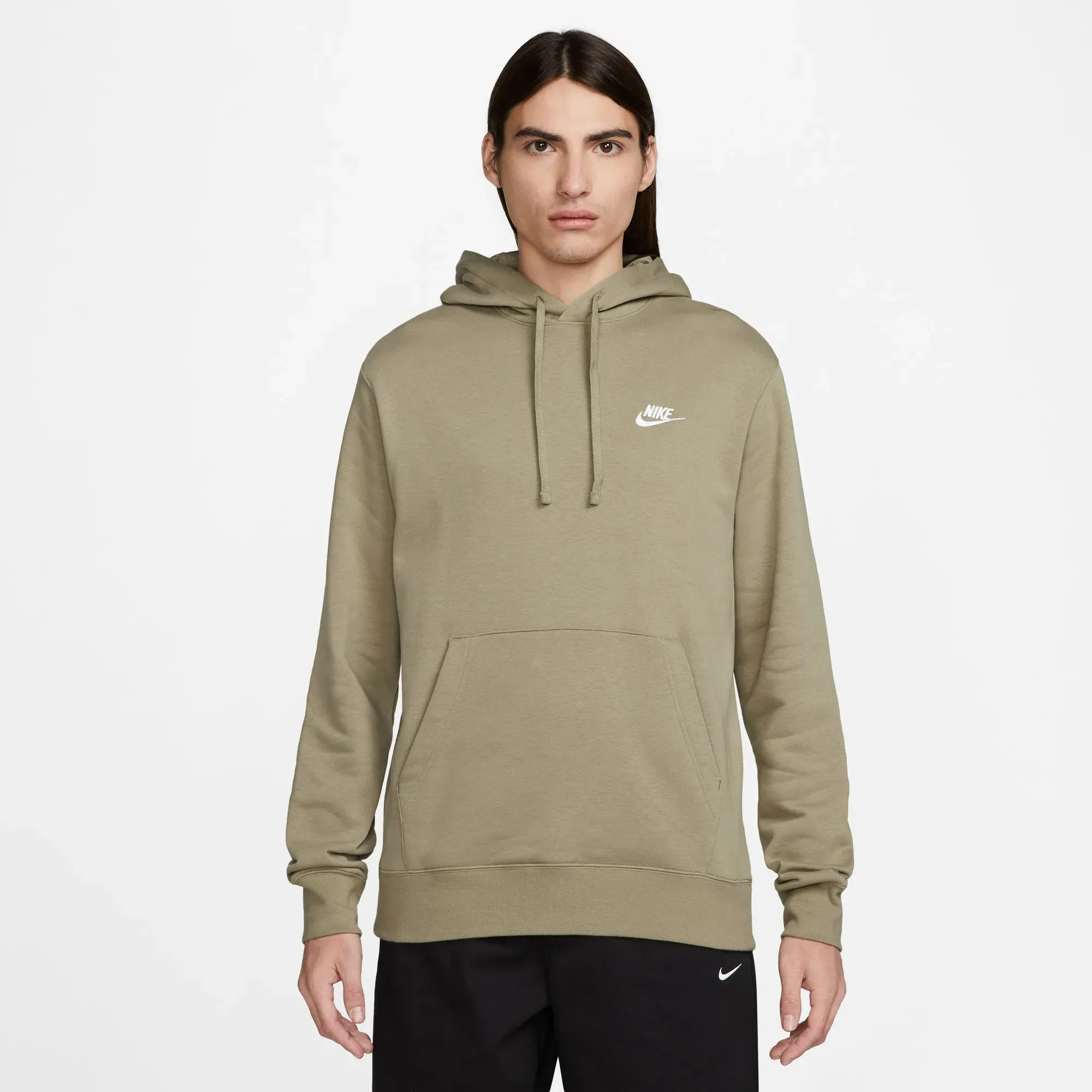 Nike Sportswear Kapuzensweatshirt »CLUB FLEECE PULLOVER HOODIE« Nike Sportswear NEUTRAL OLIVE/NEUTRAL OLIVE/WHITE S