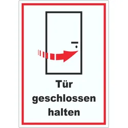 Tür geschlossen halten Aufkleber A0 (841x1189mm)
