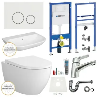Geberit Spülkasten WC spülrandlos Waschbecken Vorwandelement Bad Komplettset