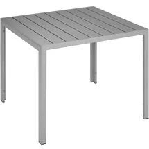 Tectake Gartentisch Maren 90 x 90 x 74,5 cm Silber