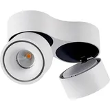 ARCCHIO LED-Deckenstrahler Rotari, weiß, 2-flg., 1640lm