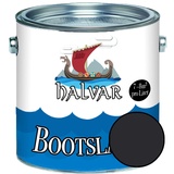 Halvar 2-K SEIDENMATT Yachtlack Weiß/Grau/Schwarz RAL 9001-9018 Bootslack für GFK/Polyester/Kunststoff 2-Komponenten Lack inkl. Härter (2,5 L, RAL 9004 Signalschwarz)