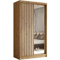 Beautysofa Schrank mit Lamellen Helix - Kleiderschrank im modernes