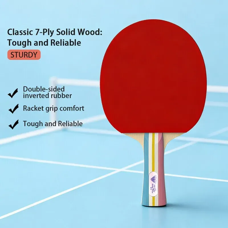 Double Fish Diamant-Serie 2-Sterne Kinder-Tischtennis-Schläger Shakehand Einzel-Schläger