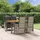 vidaXL Garten-Essgruppe 5-tlg. Grau