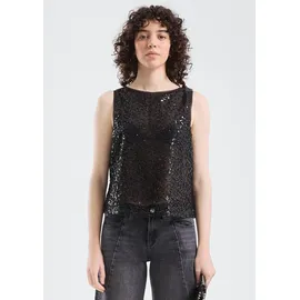 QS Paillettentop Schwarz XS