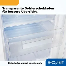 GGV Exquisit Exquisit Gefrierschrank, Tiefkühlschrank, 4-Sterne-Gefrieren, 91 Liter, Gefrierschrank klein, GS512-040E weiss