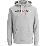 JACK & JONES Logo Kapuzenpullover Light Grey Melange L