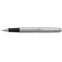 Parker Füllhalter Jotter Edelstahl C.C., grau, Linienbreite Medium, Zierteile Edelstahl Chromfarben und poliert, Schaft Edelstahl und geschliffen
