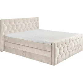 ed exciting design Boxspringbett Cashfield ¦ creme ¦ Maße (cm): B: 200 H: 113