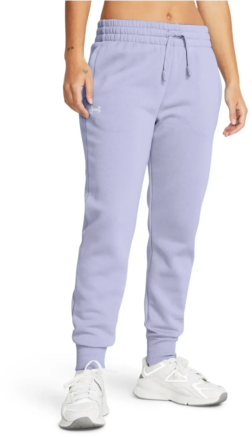 Damen-Jogginghosen Under Armour Rival Fleece Jogger Größe: XS /  weiß/lila