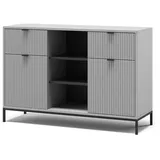 Vicco Kommode Eliza Grau, 120 x 81.2 cm mit 2 Schubladen und 2 Türen