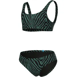 Arena Water Print Bikini Bralette Blau/Schwarz 116