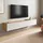 Dmora Vincennes TV-Lowboard 180x34,5x28 cm Weiß/Eiche Holz