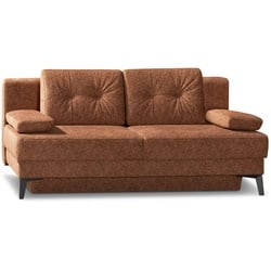 Schlafsofa Fanny Stoff Orange Terrakotta