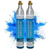 Bluecraft 2x CO2-Kartusche 425g Kohlensäure für bis zu 120 Liter Sprudel Wasser | abgefüllt in Deutschland | Kompatibel mit gäng