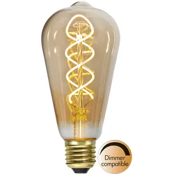 Dekoration LED Kolbenlampe "Amber Spiral Filament"- E27- ultra warmweiß 2100K - 155lm - H: 140mm