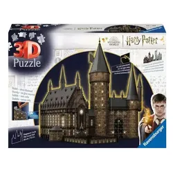 Ravensburger Puzzle - 3D Puzzles - Harry Potter - Hogwarts Castle Great Hall Night Edition