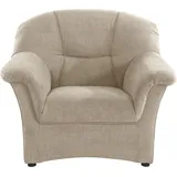 DOMO collection Sessel Sarafina Mikrofaser 102 x 83 x 81 cm Beige mit Federkern