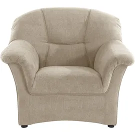 DOMO collection Sessel Sarafina Mikrofaser 102 x 83 x 81 cm Beige mit Federkern