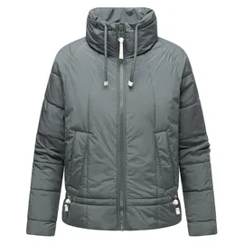 Navahoo leichte Damen Steppjacke kurze Übergangsjacke oversized mit Fledermausärmeln Luftzauber 14 Stormy Blue Gr. S - S