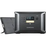 Dabbsson Solar Generator 2150Wh mit 210W Solarmodul, LiFePO4 Solargenerator mit 2400W AC-Output, Unterstützt Parallelbetrieb & Akku-Erweiterung, 4500 Zyklen, Modell: DBS2100Pro