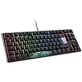 Ducky One 3 Classic Mechanische Tastatur - Mechanical Keyboard - Tastatur Gaming Mechanisch - Gaming Keyboard Mechanical - Mechanische Gaming Tastatur - TKL-Format 80% - MX-Red