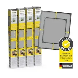EasyMaxx Insektenschutzgitter Teleskop 4er-Set 80 x 100 cm Anthrazit