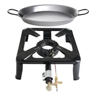 All'Grill Hockerkocher-Set mit Gussbrenner Zündsicherung und Stahlpfanne (303014)