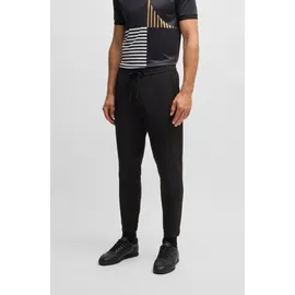 Boss Green Stretch-Hose T Flex mit elastischem Bund und Kordelzug Stretchhose Businesshose schwarz 52