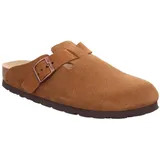 Rohde ALBA Pantoffel Schlappen, Hausschuh mit leichter Laufsohle in Weite G braun 38 EU