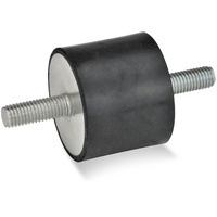 Ganter norm Ganter Normelemente GN 351-50-40-M10-SS-55 351-50-40-M10-SS-55-Gummipuffer, schwarz, Gewinde: