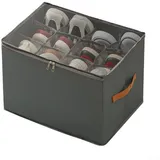 Faltbare Schuh-Aufbewahrungsbox aus Stoff mit 16 verstellbaren Trennwänden zum Organisieren von Fersen, Turnschuhen und Stiefeln, platzsparende Oxford-Tuch-Schuhbox für Schrank oder unter dem Bett