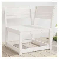 vidaXL Garten-Ecksofa Weiß 73x73x78 cm Massivholz Kiefer