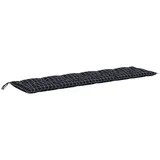 vidaXL Gartenbank-Auflage Schwarz Karomuster 150x50x7 cm Oxford-Gewebe