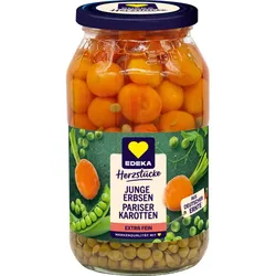 EDEKA Herzstücke Junge Erbsen mit Pariser Karotten extra fein 530G