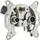 Schwaiger SAT Breitband Durchgangsdose RDS660 531 (16dB), F IEC silber, 3-Loch, 1x F / 2x IEC